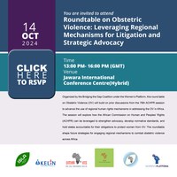 Roundtable on Obstetric Violence: Leveraging Regional Mechanisms for Litigation and Strategic Advocacy [14 October 2024]