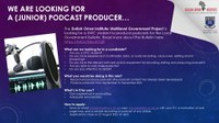 Call for Applications from UWC students: (JUNIOR) PODCAST PRODUCER
