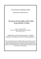 Resources for the Rights of the Child: Responsibility of States