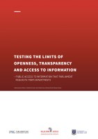 Research Report: Testing the Limits of Openness, Transparency and Access to Information – Public Access to Information that Parliament Requests from Departments